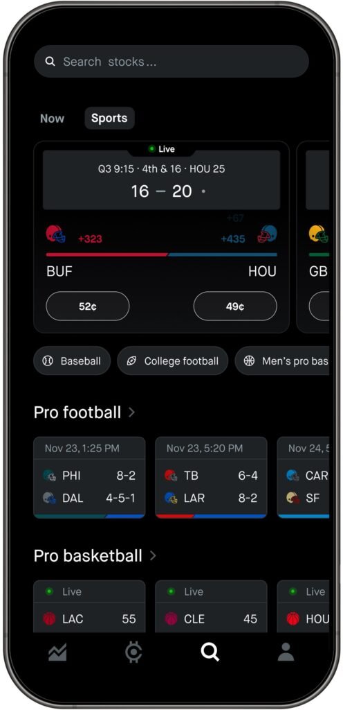 Robinhood Upgrades Sports Offering With Look of Online Betting