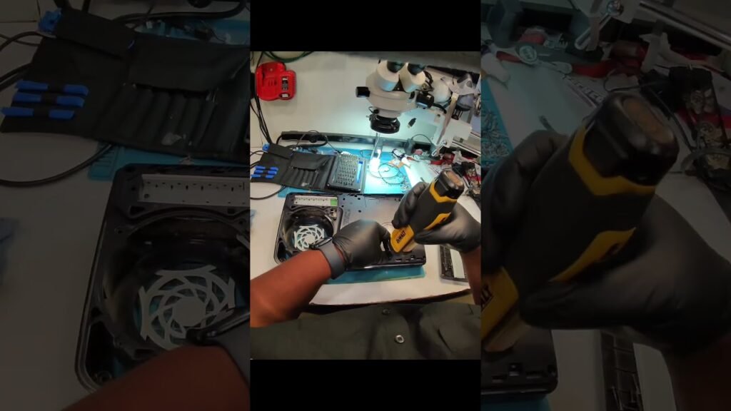 PS5 hdmi repair with no time to spare in the mobile office #TechCommander #shorts #ps5repair