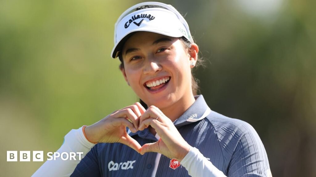 Jeeno Thitikul celebrates during her second-round 63 at the CME Group Tour Championship