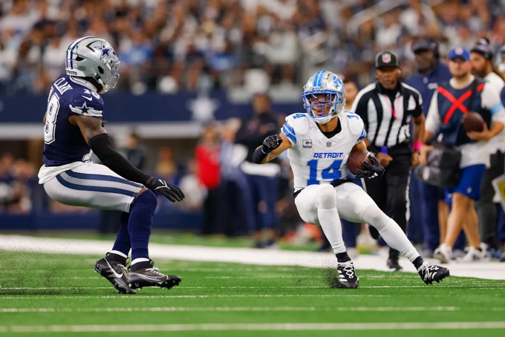Will Amon-Ra St. Brown play WR for Lions against Cowboys on Thursday? Download app from appStore