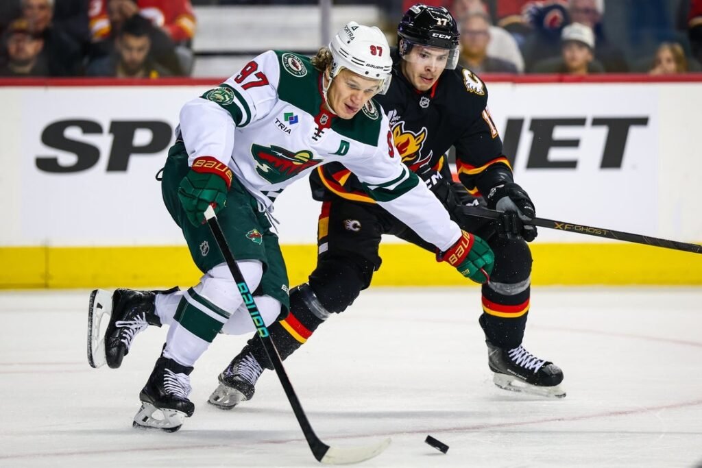 Matt Coronato, Flames halt Wild's 12-game point streak