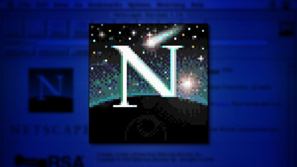 In 1995, a Netscape employee wrote a hack in 10 days that now runs the Internet An early logo from the Netscape web browser that featured animated comets.