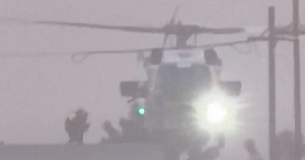 Video shows dramatic airlift rescue after flooding