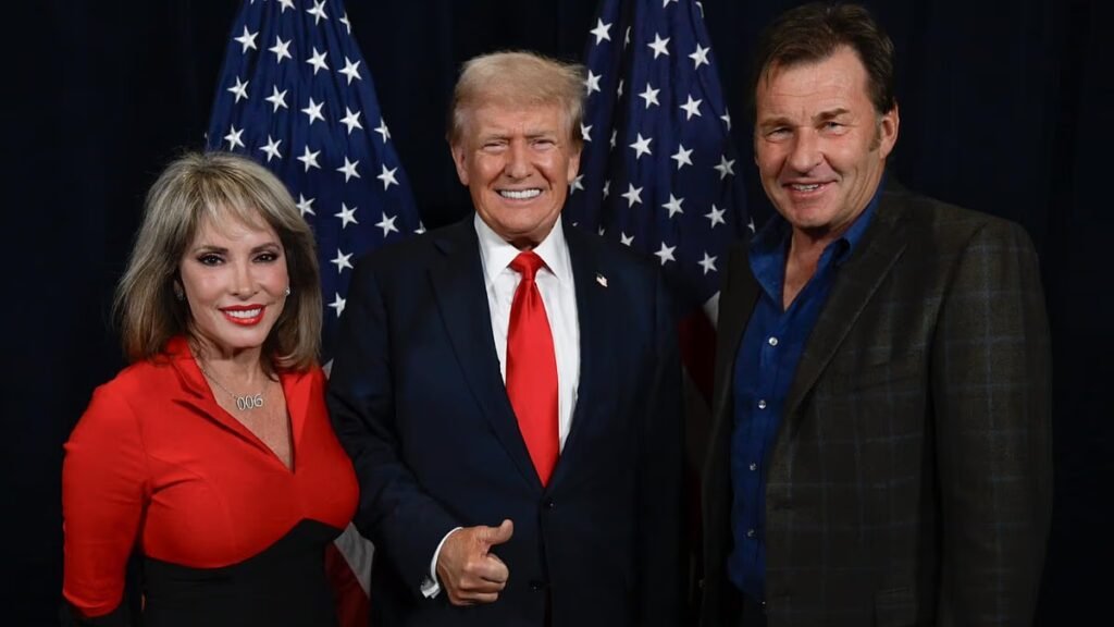 Meet the Donald Trump-loving 'ex-topless model' supporting Nick Faldo's recovery from heart surgery as he prepares to mark 30 years since greatest Masters triumph