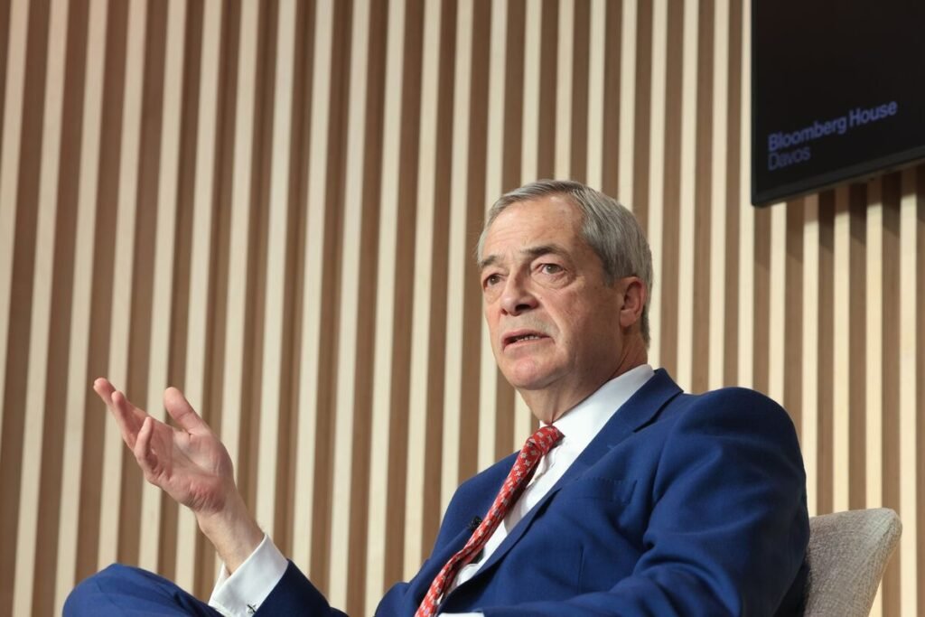 Farage Meets Bessent at Davos as He Hones Plan for UK Economy