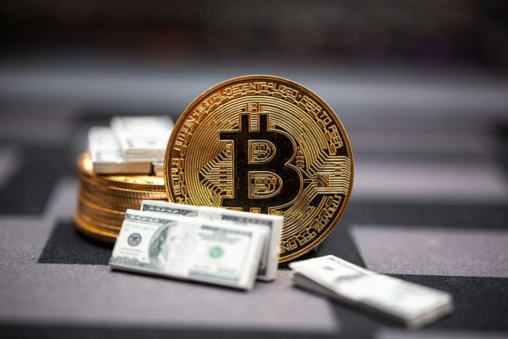Bitcoin and dollar price fall again as Trump tariff threats trigger stock selloff
