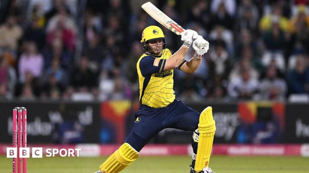 Hilton Cartwright hits a shot while in action for Hampshire Hawks