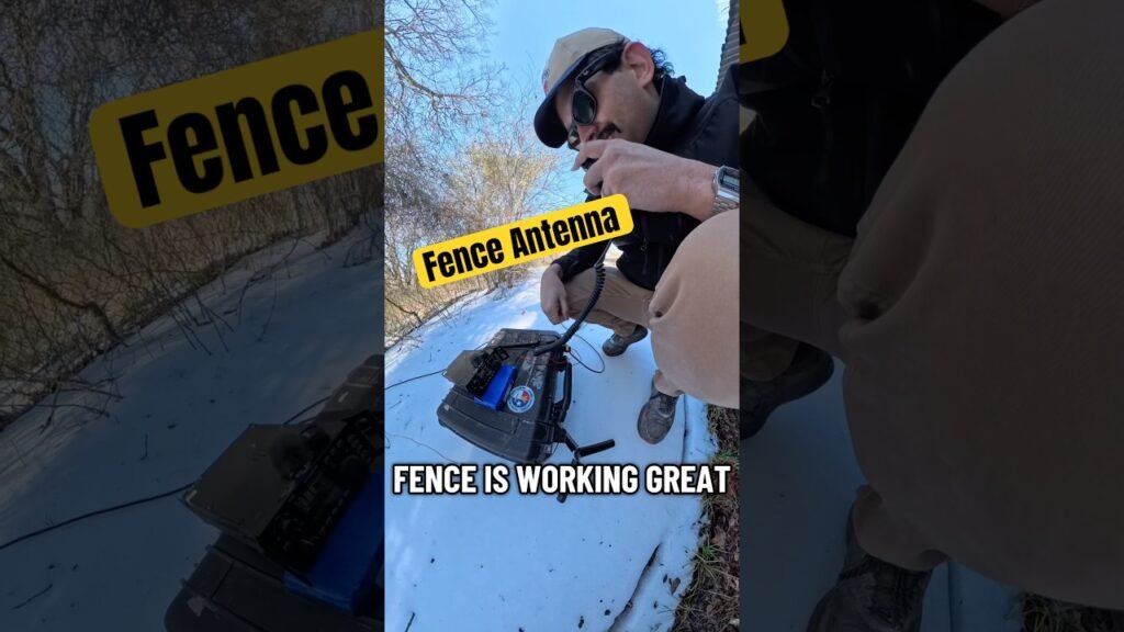 The metal fence antenna! #hamradio #hamradioamateur #experiment #hobby #hamradiooperator