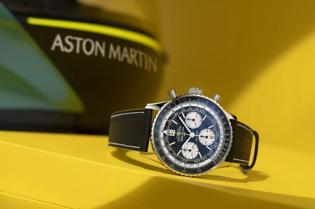 Breitling Makes Formula One Debut With Aston Martin Partnership