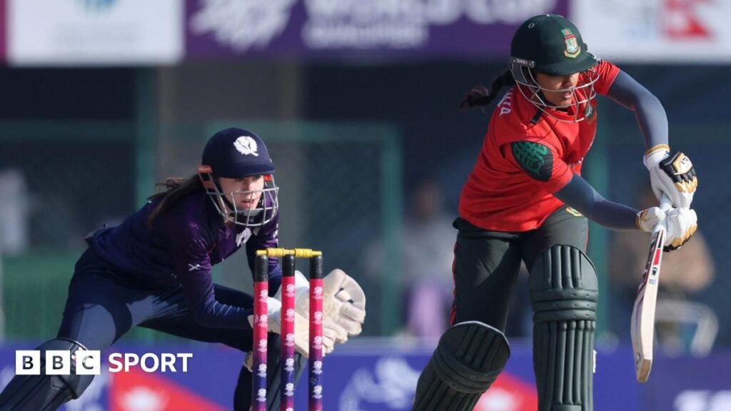 Bangladesh batting against Scotland