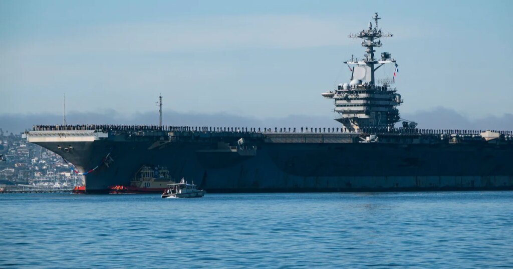 U.S. shoots down Iranian drone that approached aircraft carrier, military says